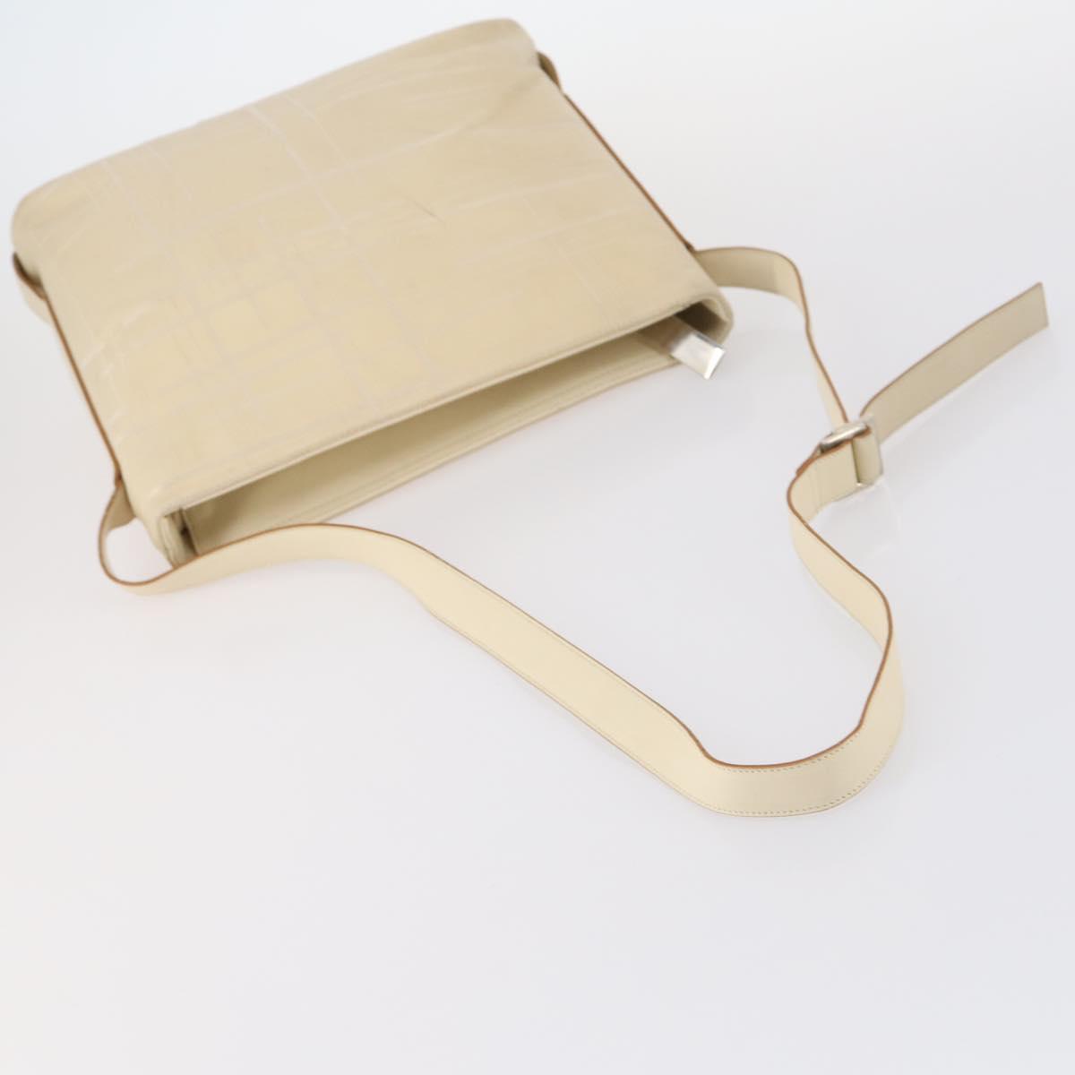 Salvatore Ferragamo Shoulder Bag Leather Canvas 2Set Beige Navy Auth 145275