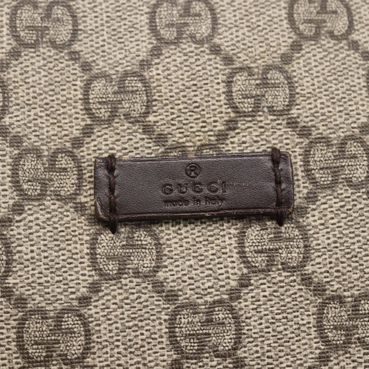 GUCCI GG Supreme Tote Bag PVC Leather Beige Gold 353440 Auth 145287