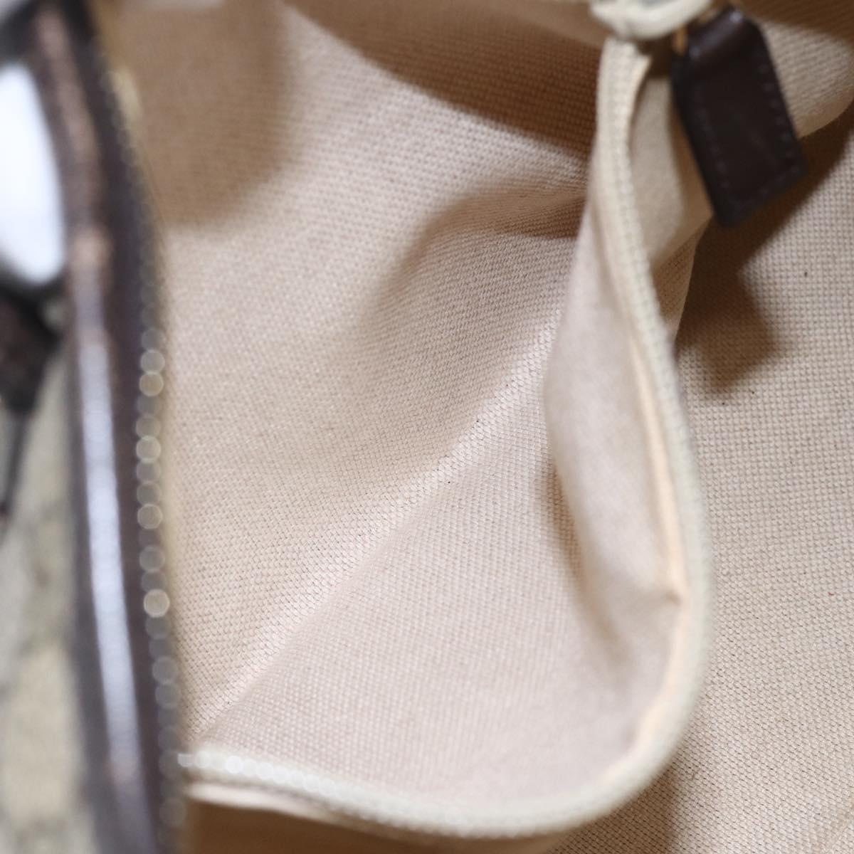 GUCCI GG Supreme Tote Bag PVC Leather Beige Gold 353440 Auth 145287