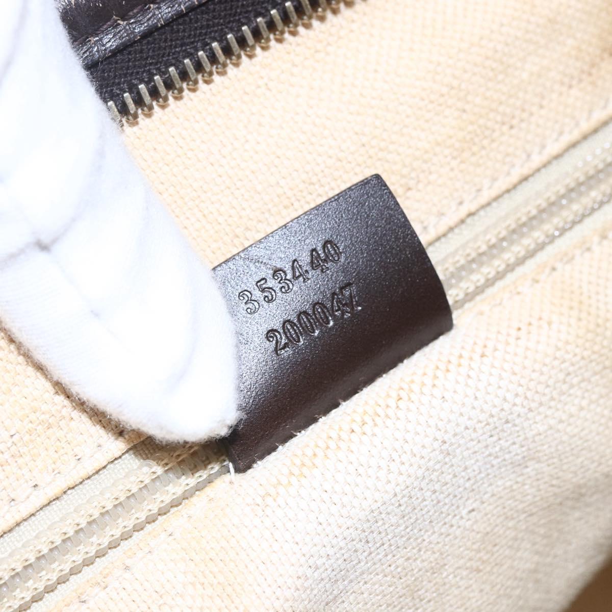 GUCCI GG Supreme Tote Bag PVC Leather Beige Gold 353440 Auth 145287