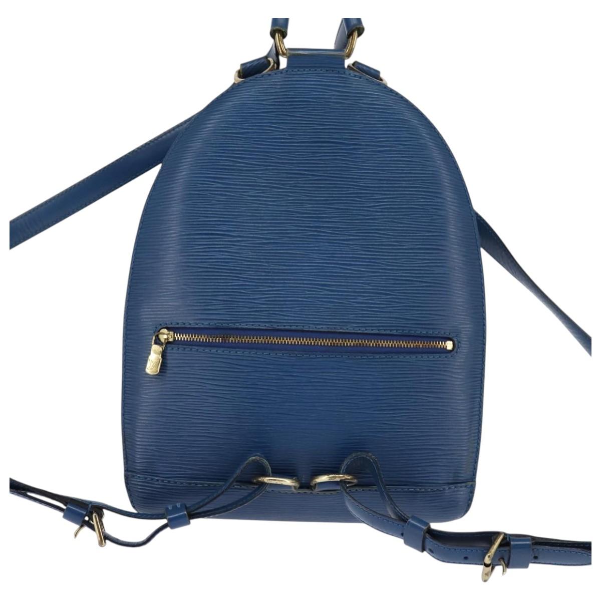 LOUIS VUITTON Epi Mabillon Backpack Blue M52235 LV Auth 145307