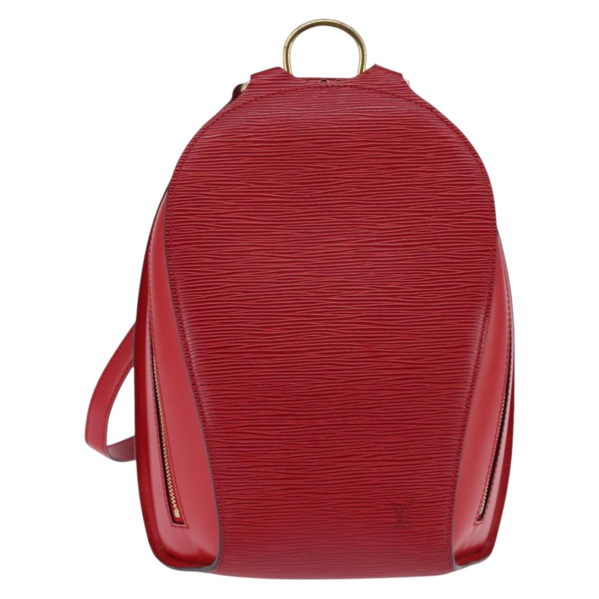LOUIS VUITTON Epi Mabillon Backpack Castilian Red M52237 LV Auth 145308