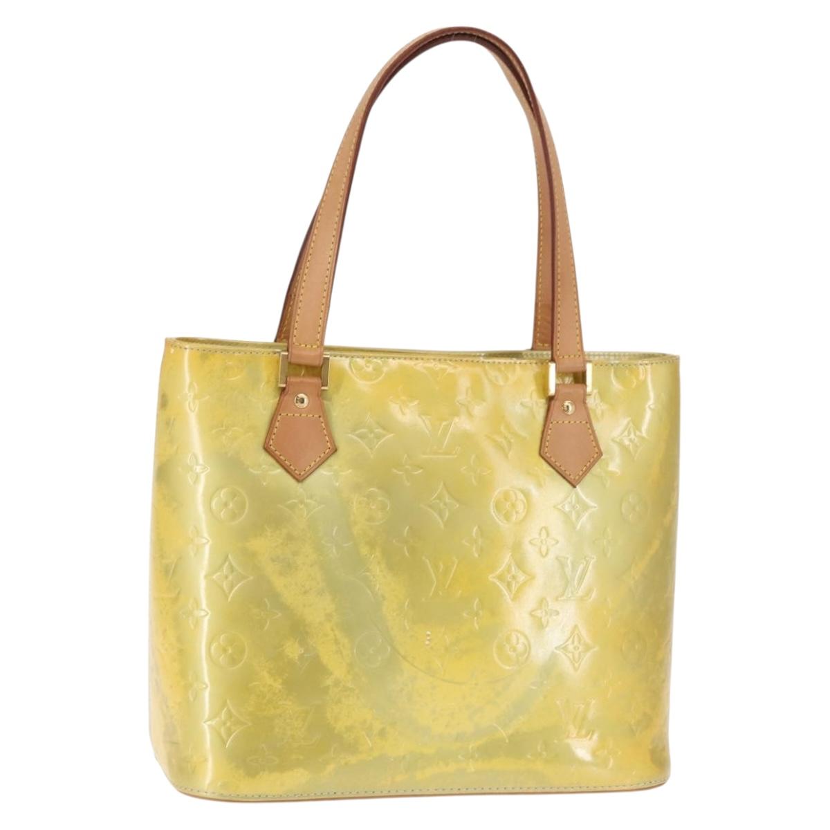 LOUIS VUITTON Monogram Vernis Houston Hand Bag Gris M91053 LV Auth 145309