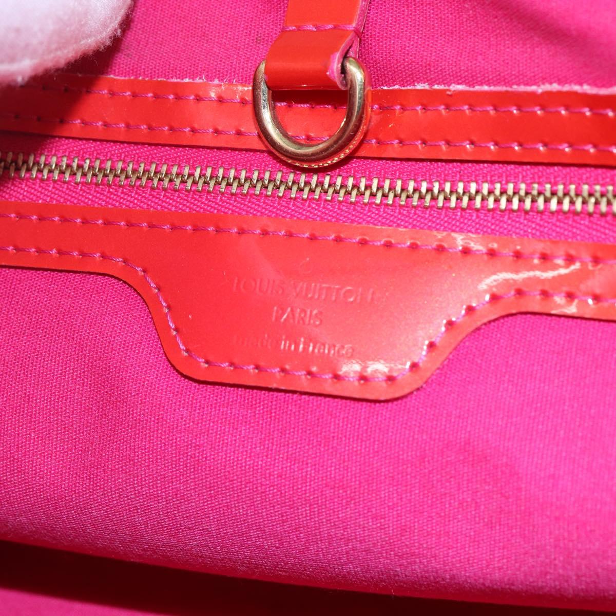 LOUIS VUITTON Monogram Vernis Wilshire Boulevard Bag Rose Pop M93643 Auth 145310