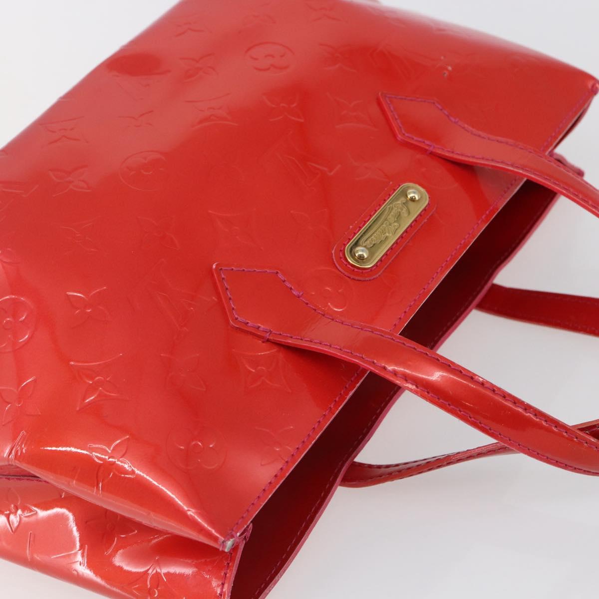 LOUIS VUITTON Monogram Vernis Wilshire Boulevard Bag Rose Pop M93643 Auth 145310