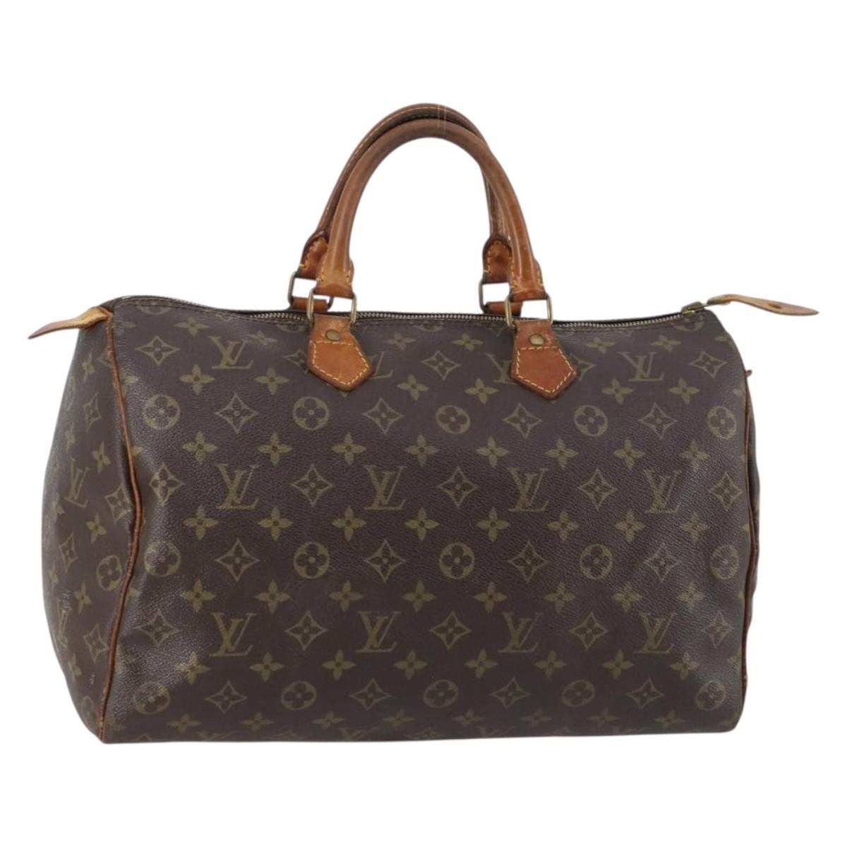 LOUIS VUITTON Monogram Speedy 35 Hand Bag M41524 LV Auth 145312