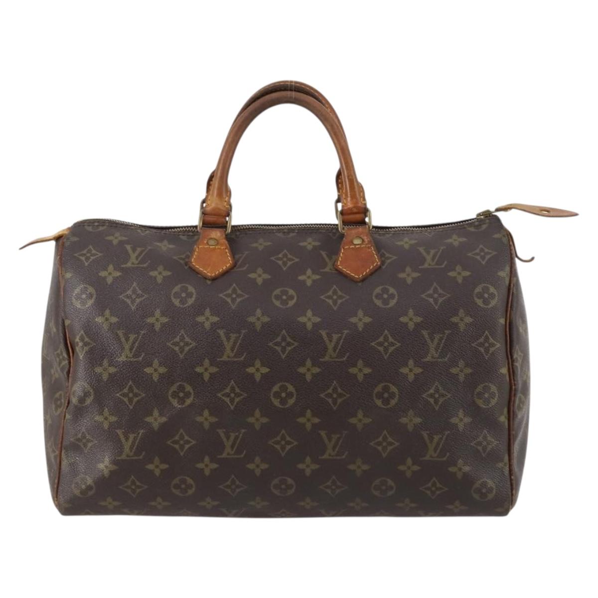 LOUIS VUITTON Monogram Speedy 35 Hand Bag M41524 LV Auth 145312