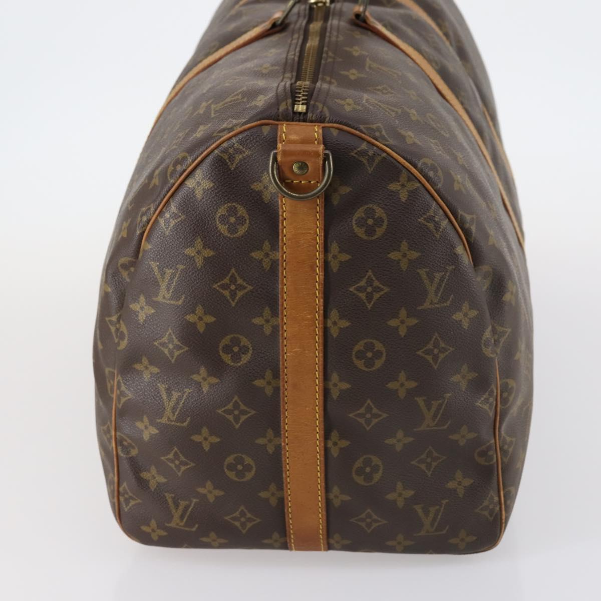 LOUIS VUITTON Monogram Keepall Bandouliere 55 Boston Bag M41414 LV Auth 145317
