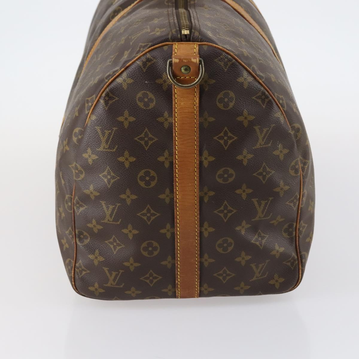 LOUIS VUITTON Monogram Keepall Bandouliere 55 Boston Bag M41414 LV Auth 145317