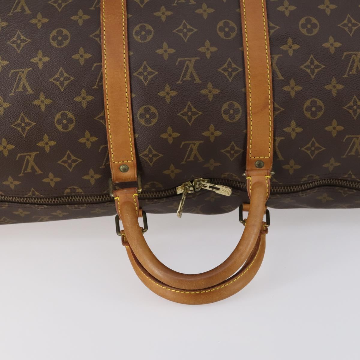 LOUIS VUITTON Monogram Keepall Bandouliere 55 Boston Bag M41414 LV Auth 145317