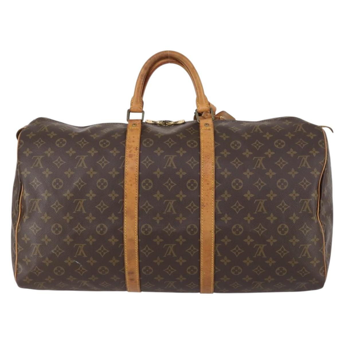 LOUIS VUITTON Monogram Keepall 55 Boston Bag M41424 LV Auth 145318