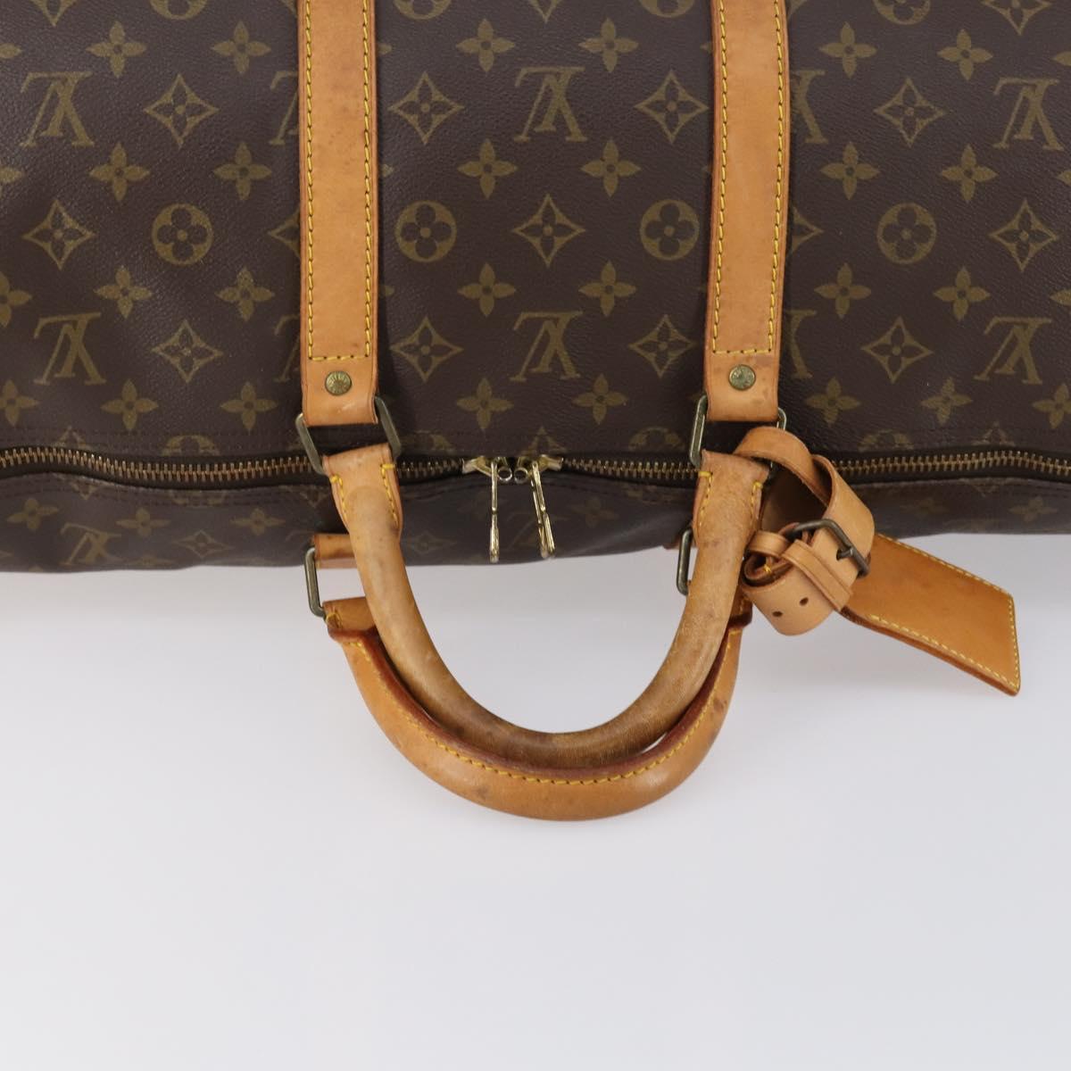 LOUIS VUITTON Monogram Keepall 55 Boston Bag M41424 LV Auth 145318