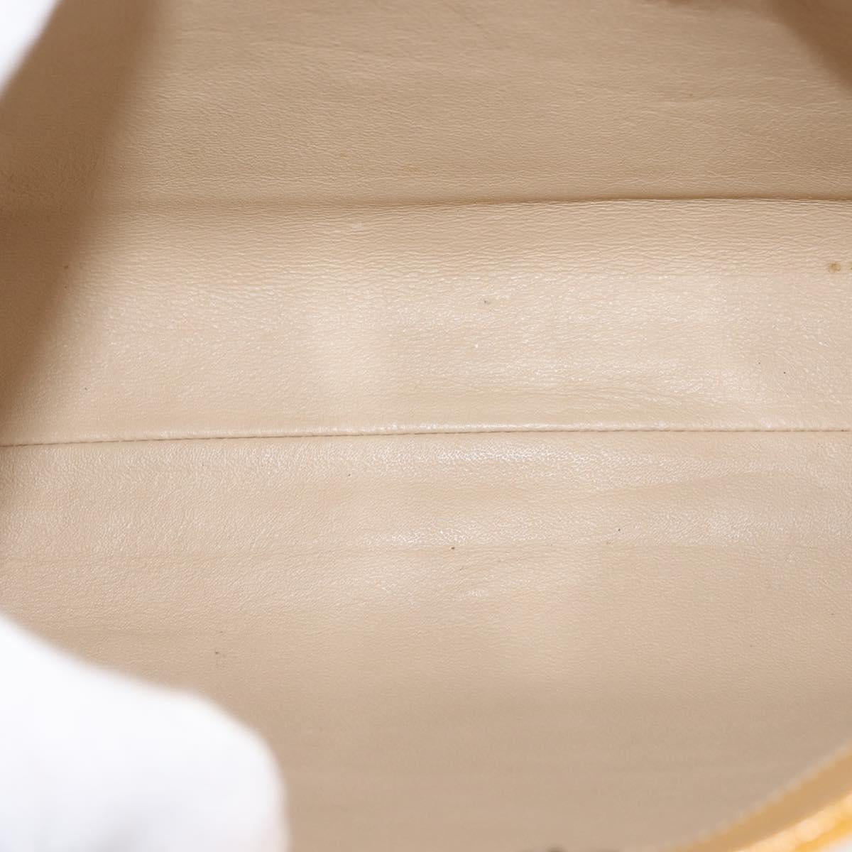 CHANEL Chain Shoulder Bag Enamel Yellow CC Auth 145322