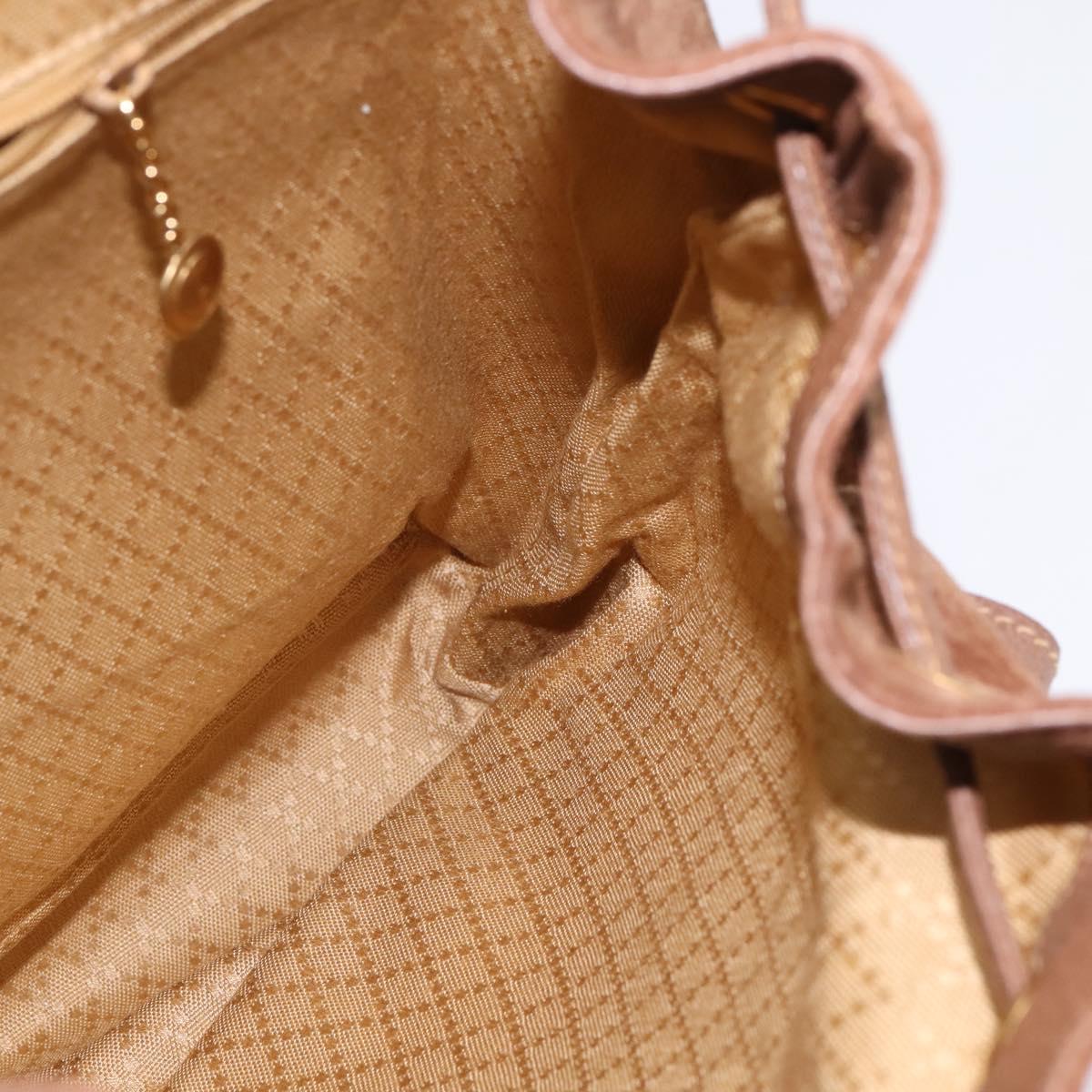 GUCCI Bamboo Backpack Suede Brown Gold 003 2058 0016 Auth 145329