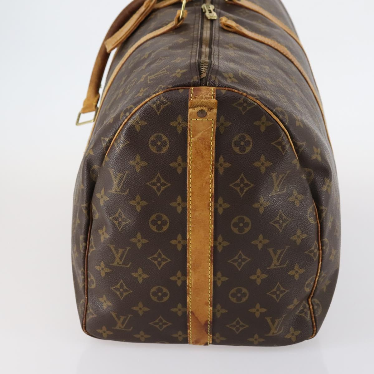 LOUIS VUITTON Monogram Keepall Bandouliere 55 Boston Bag M41414 LV Auth 145334