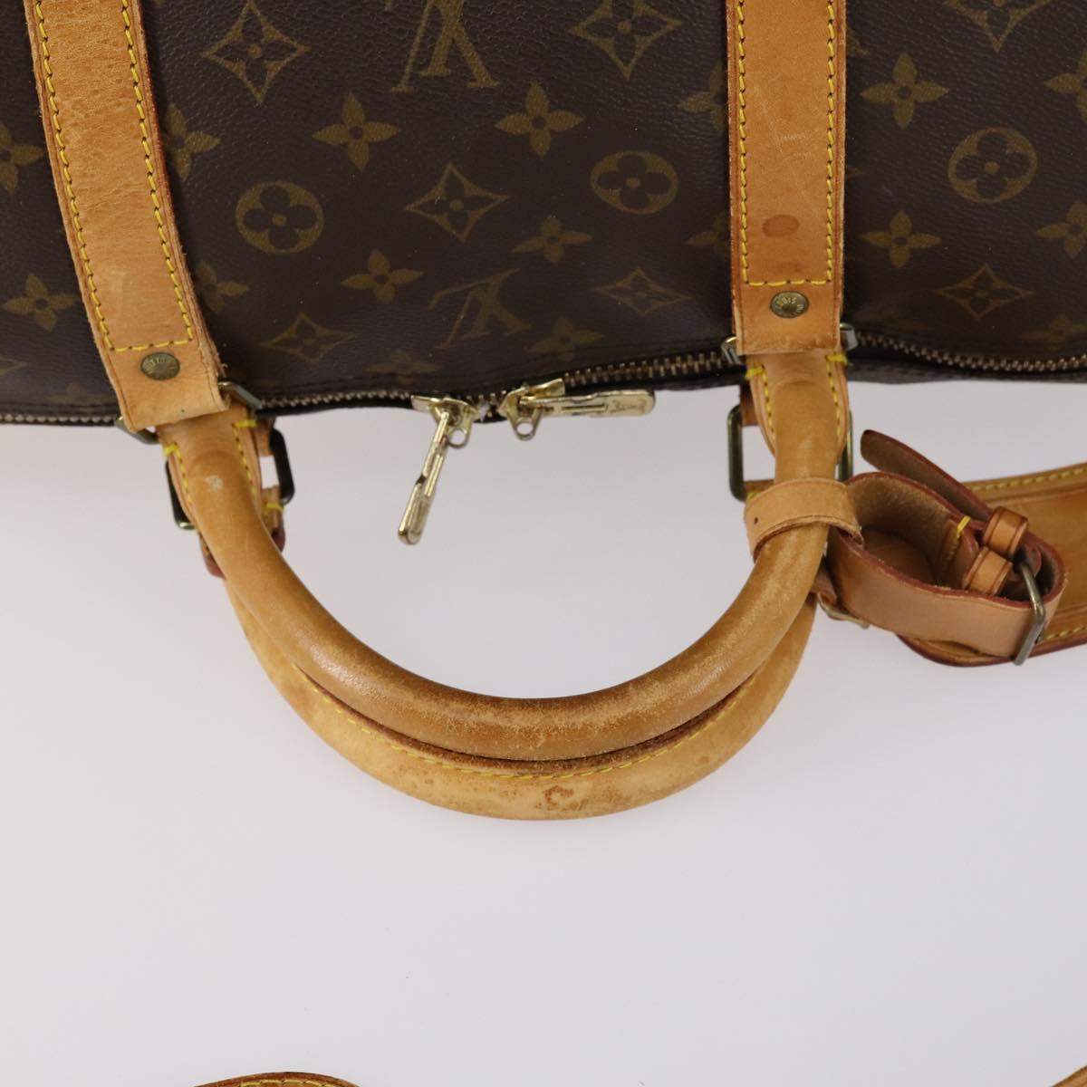 LOUIS VUITTON Monogram Keepall Bandouliere 60 Boston Bag M41412 LV Auth 145336