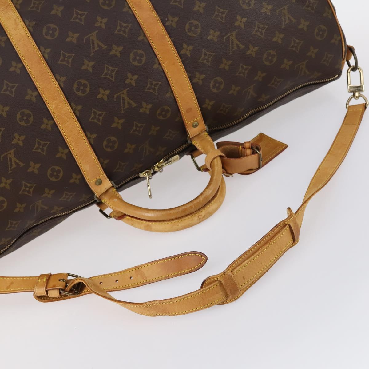 LOUIS VUITTON Monogram Keepall Bandouliere 60 Boston Bag M41412 LV Auth 145336