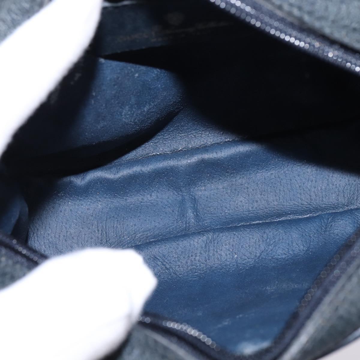 GUCCI GG Supreme Sherry Line Shoulder Bag PVC Navy Gold 89 02 066 Auth 145357