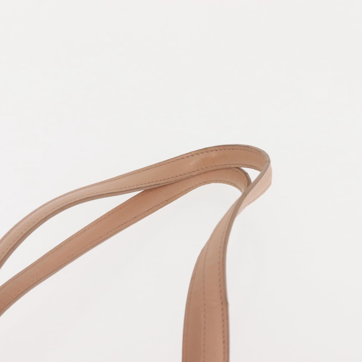 Christian Dior Canage Tote Bag Leather Pink Gold Auth 145360