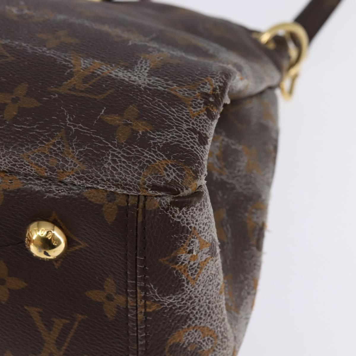 LOUIS VUITTON Monogram Pallas MM Hand Bag 2way Bois De Rose M41598 Auth 145373