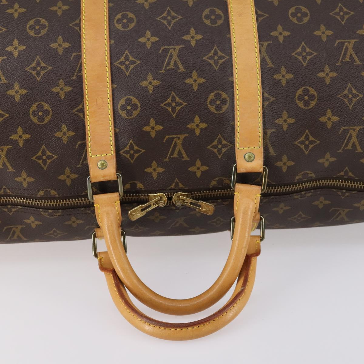 LOUIS VUITTON Monogram Keepall 55 Boston Bag M41424 LV Auth 145380