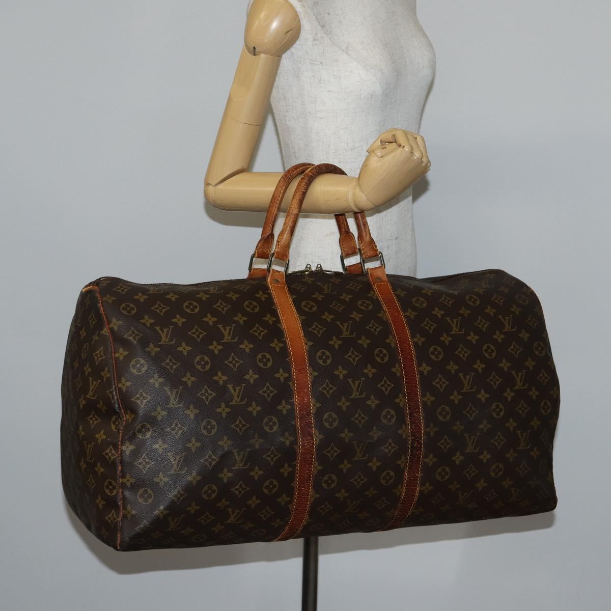 LOUIS VUITTON Monogram Keepall 60 Boston Bag M41422 LV Auth 145382