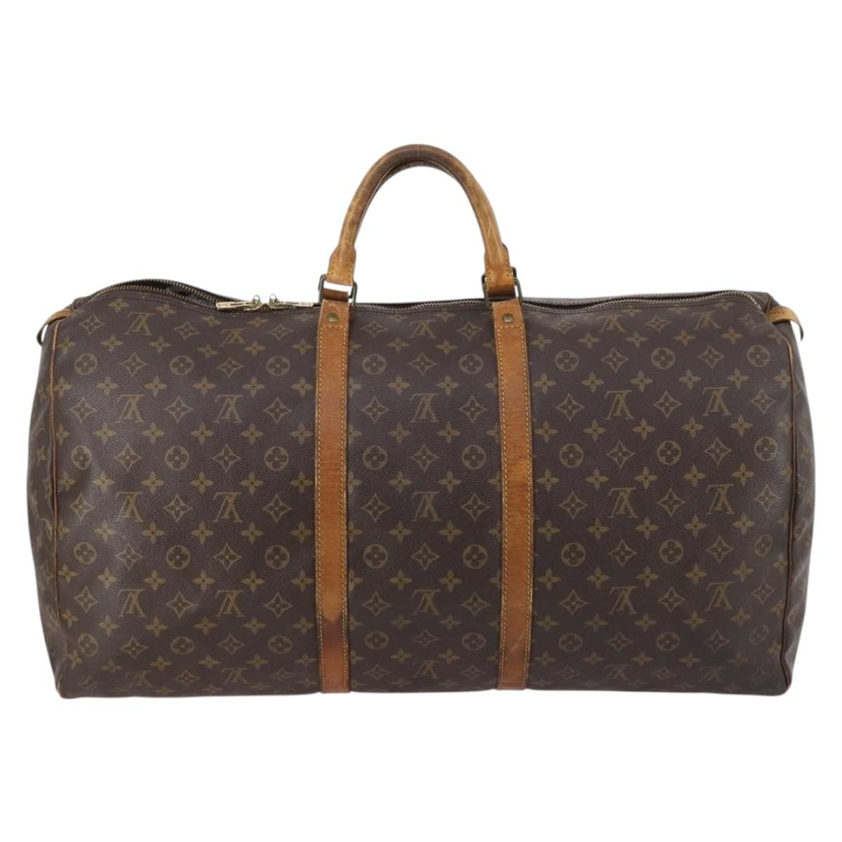 LOUIS VUITTON Monogram Keepall 60 Boston Bag M41422 LV Auth 145383
