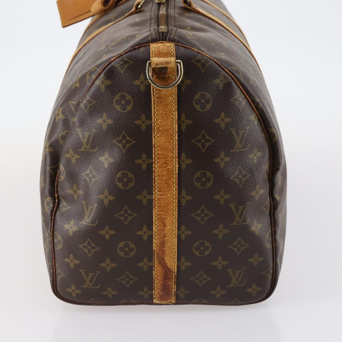 LOUIS VUITTON Monogram Keepall Bandouliere 55 Boston Bag M41414 LV Auth 145385