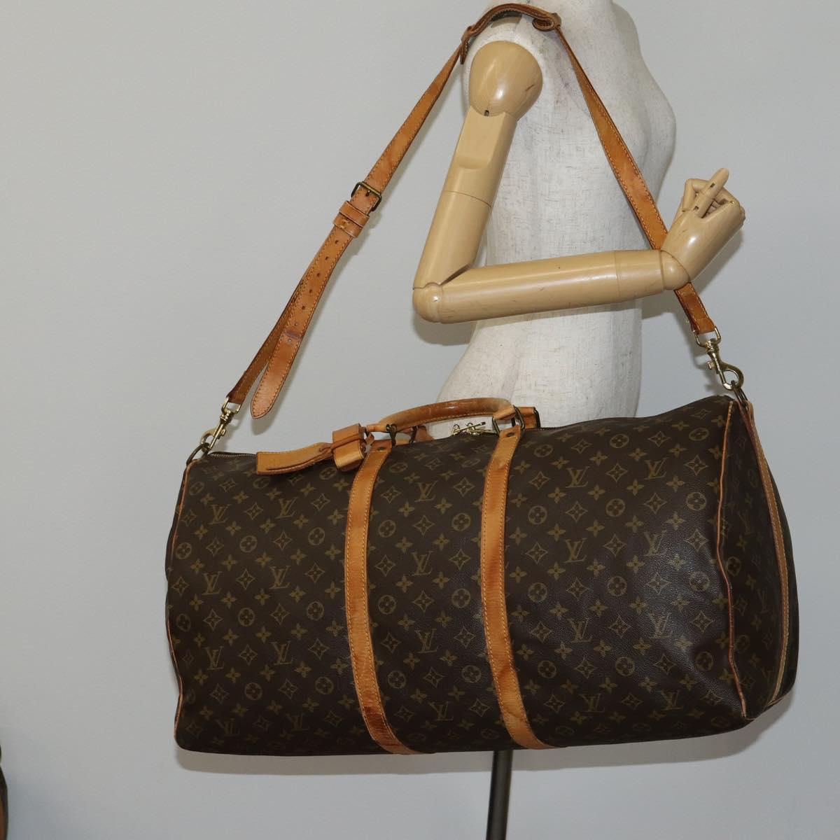 LOUIS VUITTON Monogram Keepall Bandouliere 60 Boston Bag M41412 LV Auth 145386