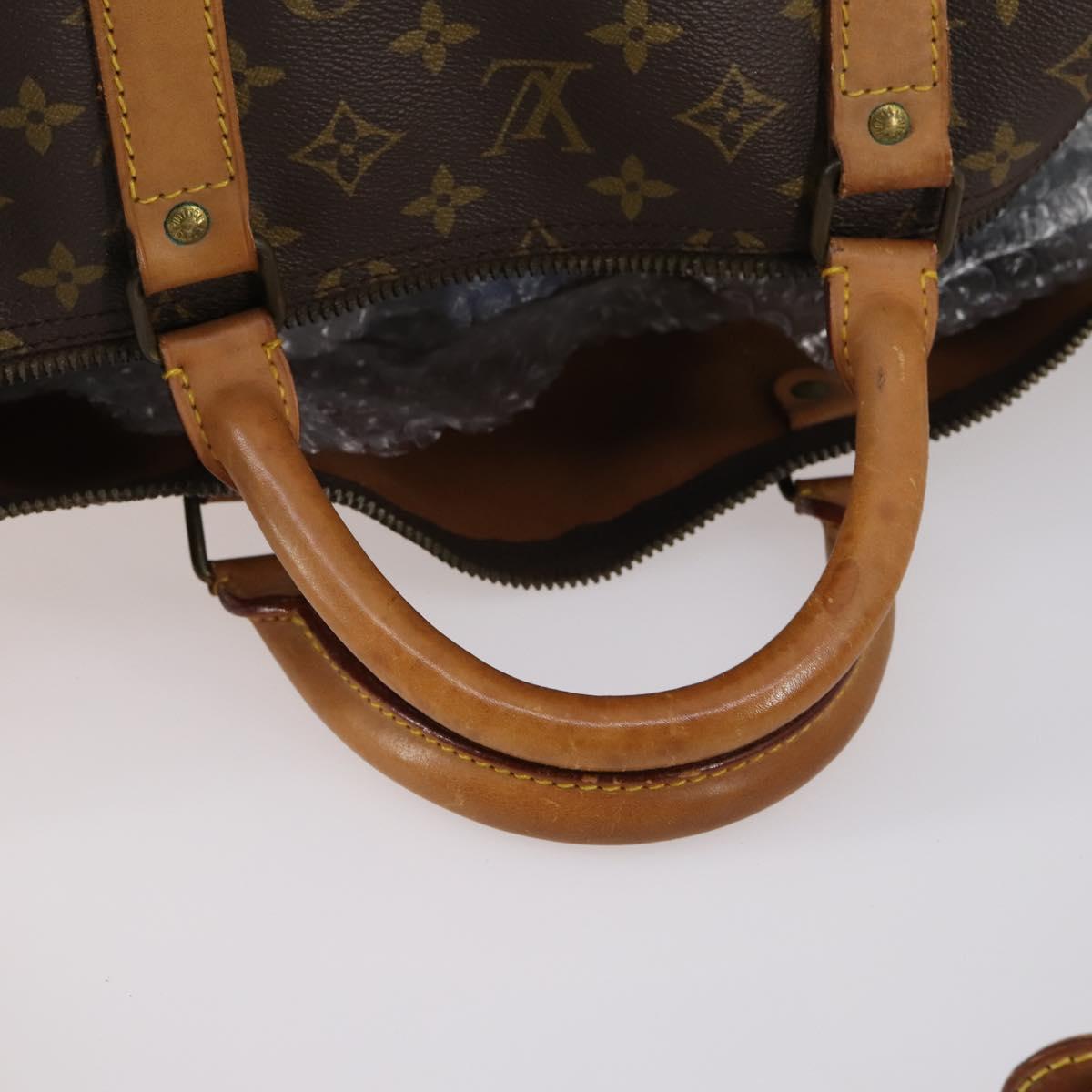 LOUIS VUITTON Monogram Keepall Bandouliere 60 Boston Bag M41412 LV Auth 145387