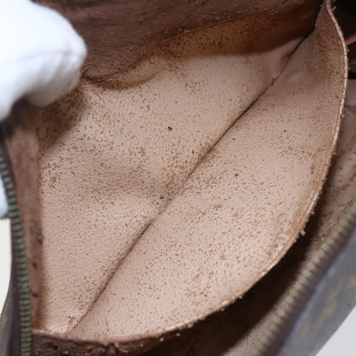 LOUIS VUITTON Monogram Trousse Demi Ronde Cosmetic Pouch M47520 LV Auth 145398