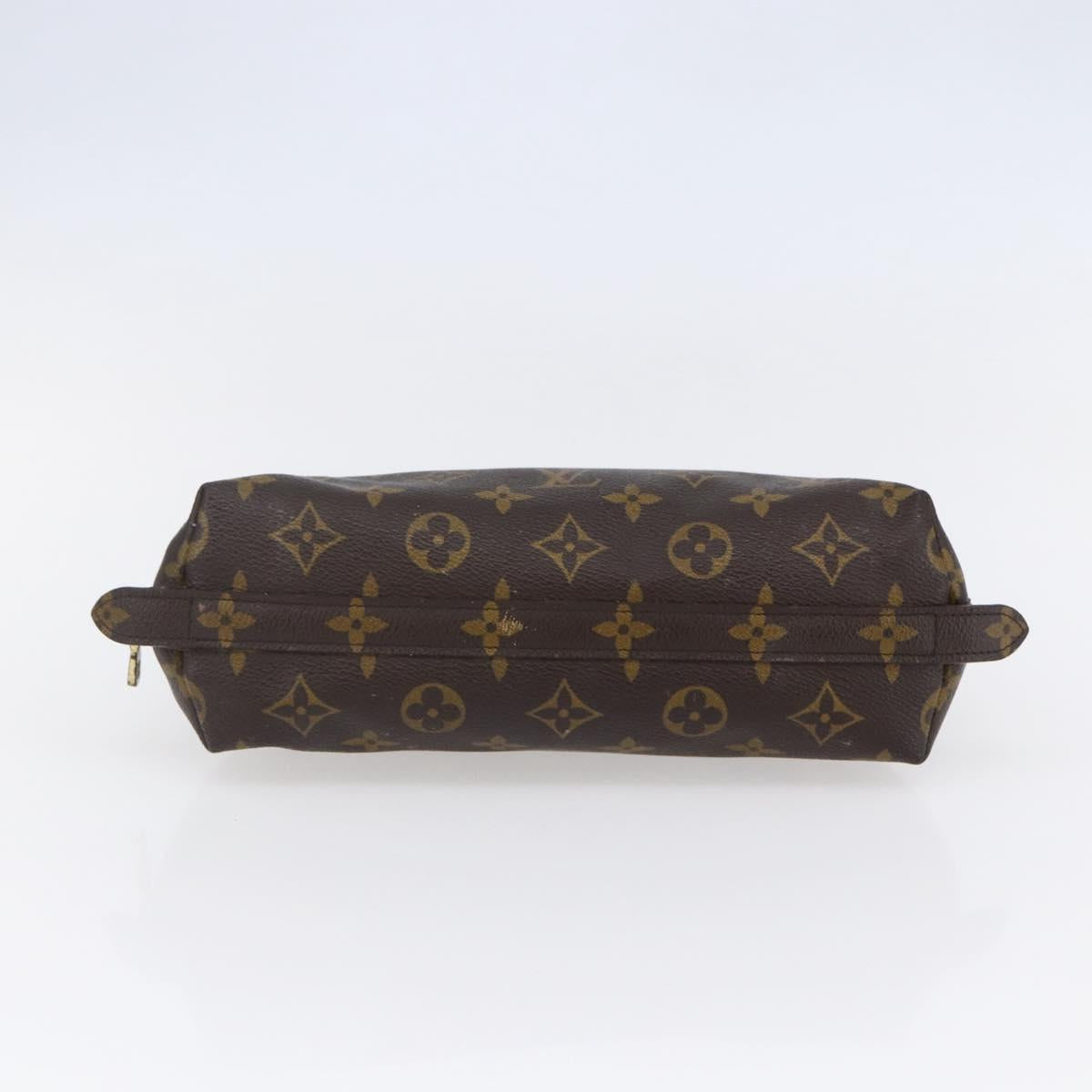 LOUIS VUITTON Monogram Trousse Demi Ronde Cosmetic Pouch M47520 LV Auth 145398