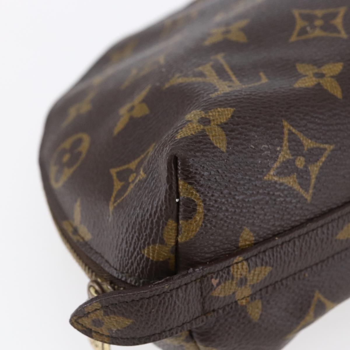LOUIS VUITTON Monogram Trousse Demi Ronde Cosmetic Pouch M47520 LV Auth 145398