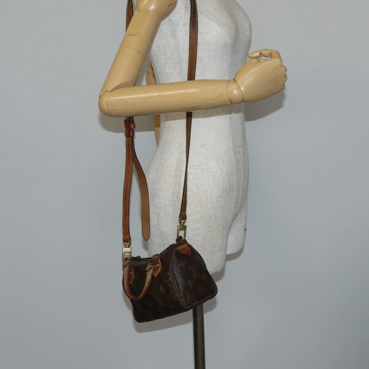 LOUIS VUITTON Monogram Mini Speedy Bandouliere Japon 88 Bag M99014 Auth 145399