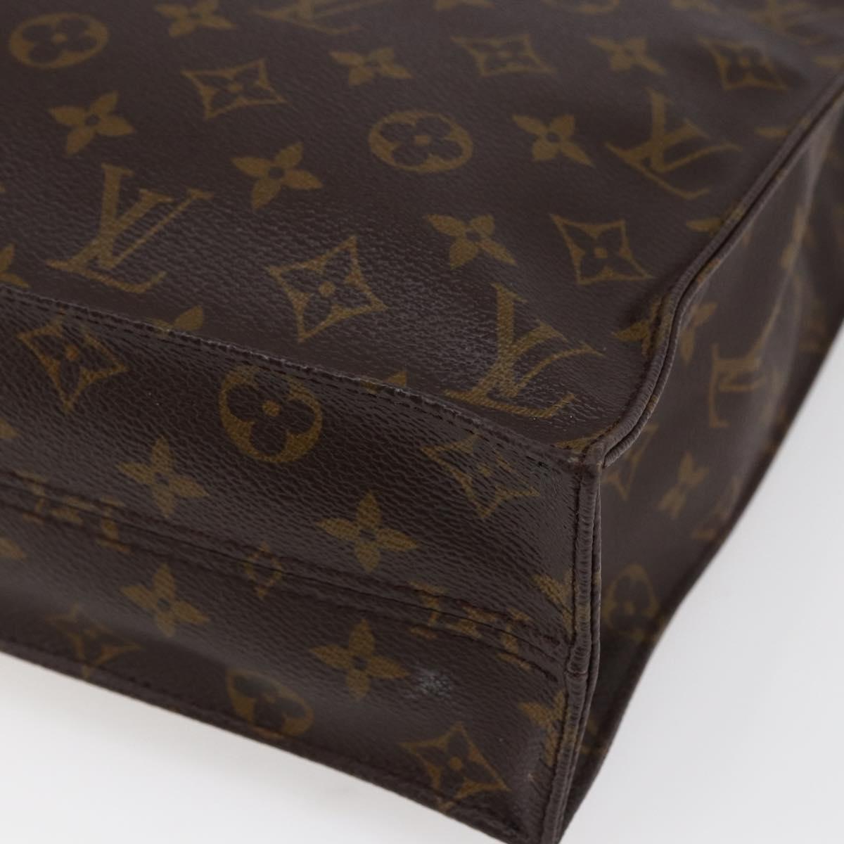 LOUIS VUITTON Monogram Sac Plat Hand Bag M51140 LV Auth 145403