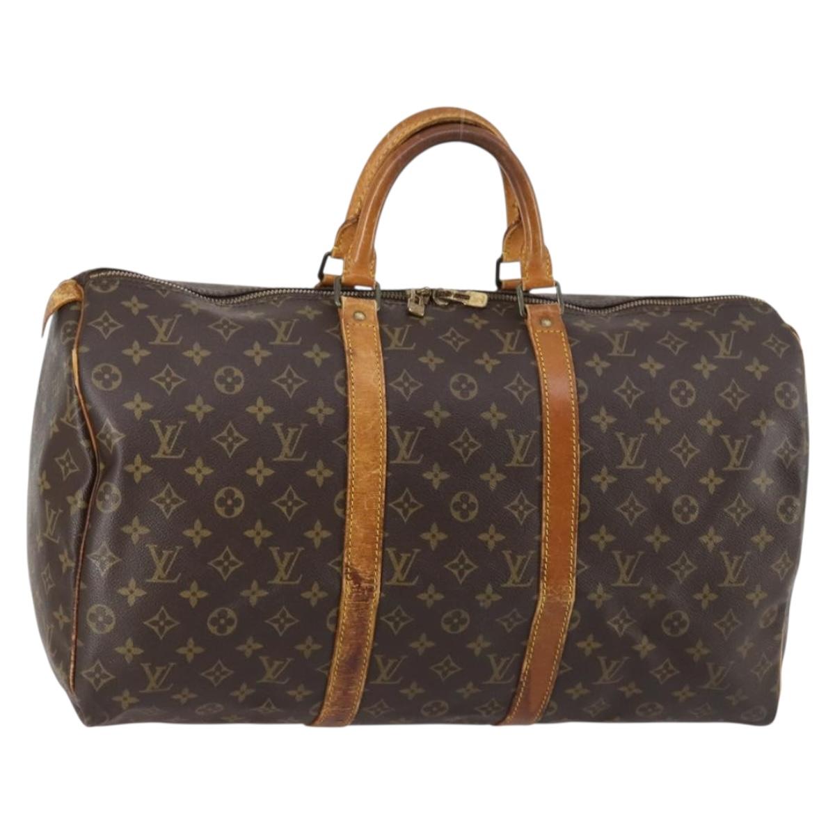 LOUIS VUITTON Monogram Keepall 50 Boston Bag M41426 LV Auth 145407