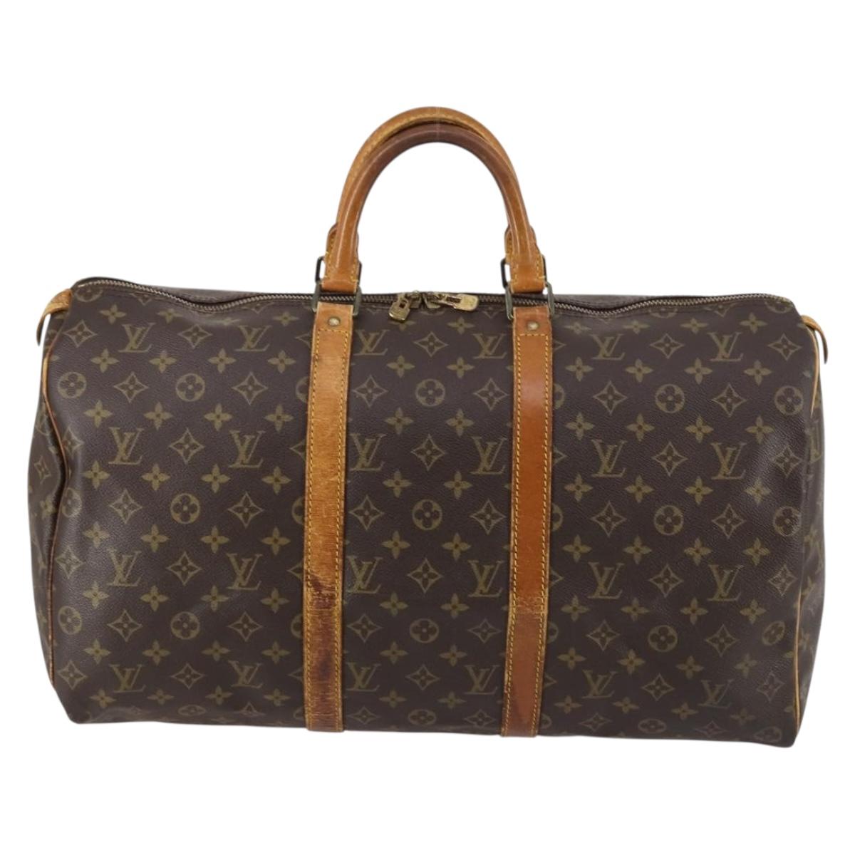LOUIS VUITTON Monogram Keepall 50 Boston Bag M41426 LV Auth 145407
