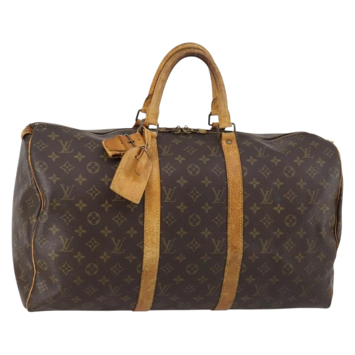 LOUIS VUITTON Monogram Keepall 50 Boston Bag M41426 LV Auth 145408