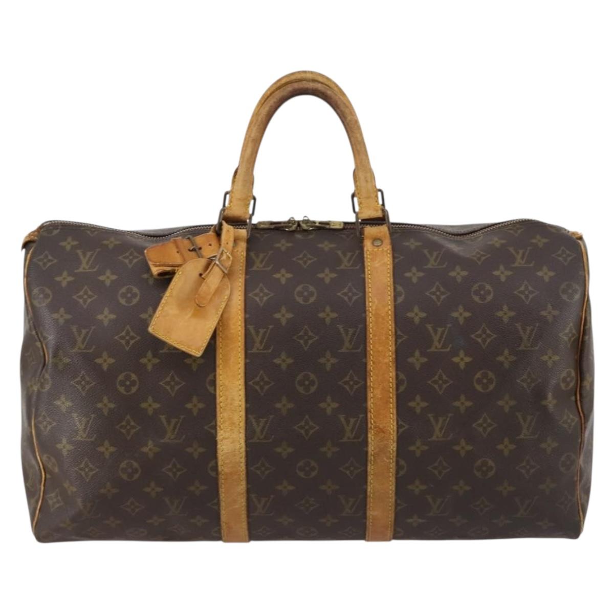 LOUIS VUITTON Monogram Keepall 50 Boston Bag M41426 LV Auth 145408