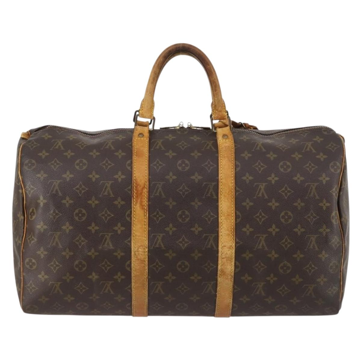 LOUIS VUITTON Monogram Keepall 50 Boston Bag M41426 LV Auth 145408