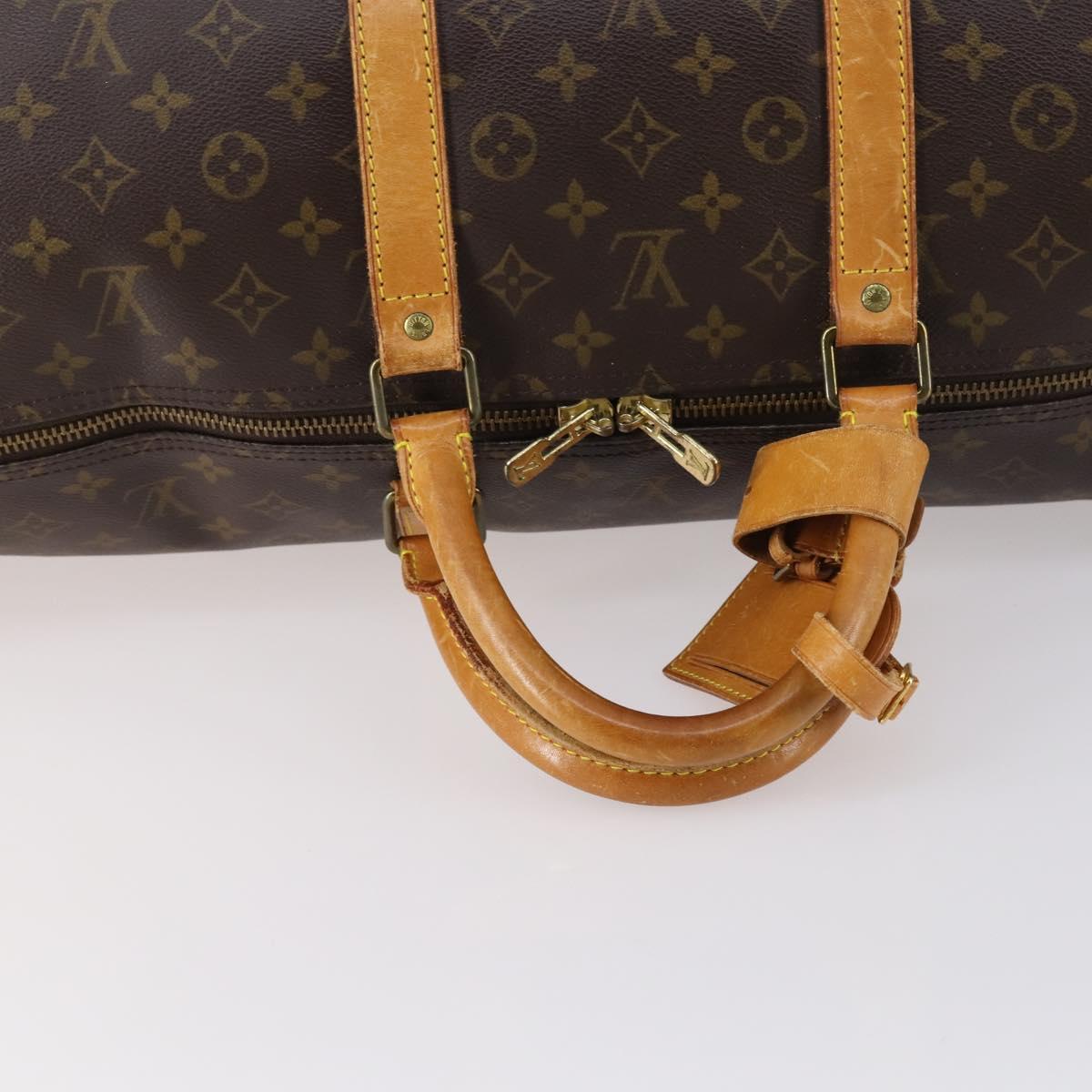 LOUIS VUITTON Monogram Keepall 55 Boston Bag M41424 LV Auth 145409