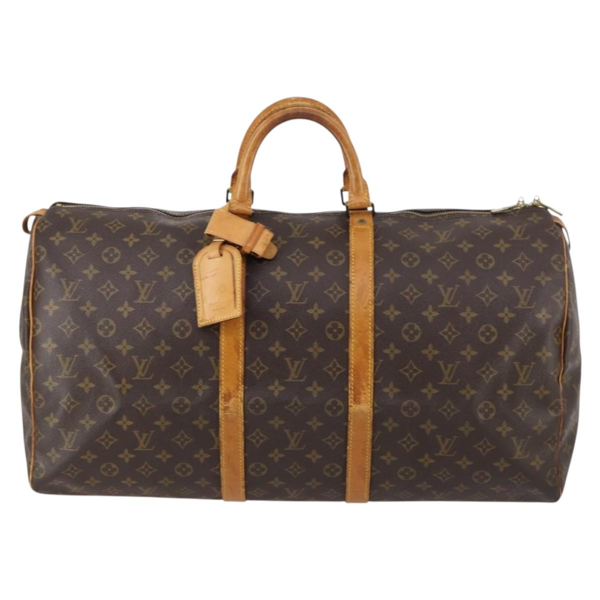 LOUIS VUITTON Monogram Keepall 55 Boston Bag M41424 LV Auth 145410