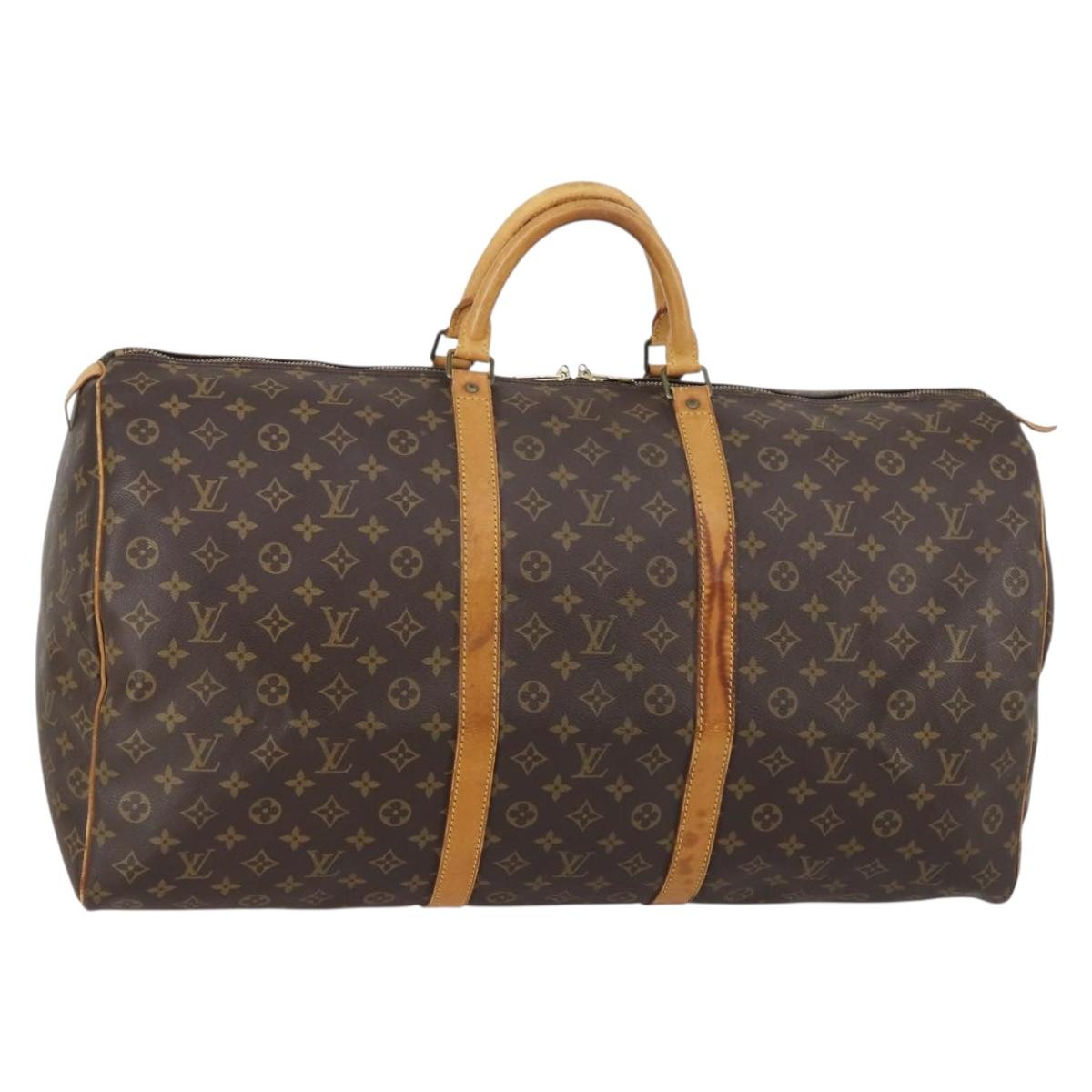 LOUIS VUITTON Monogram Keepall 60 Boston Bag M41422 LV Auth 145411