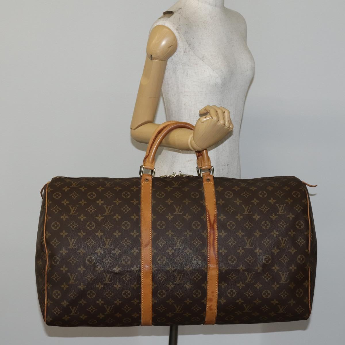 LOUIS VUITTON Monogram Keepall 60 Boston Bag M41422 LV Auth 145411