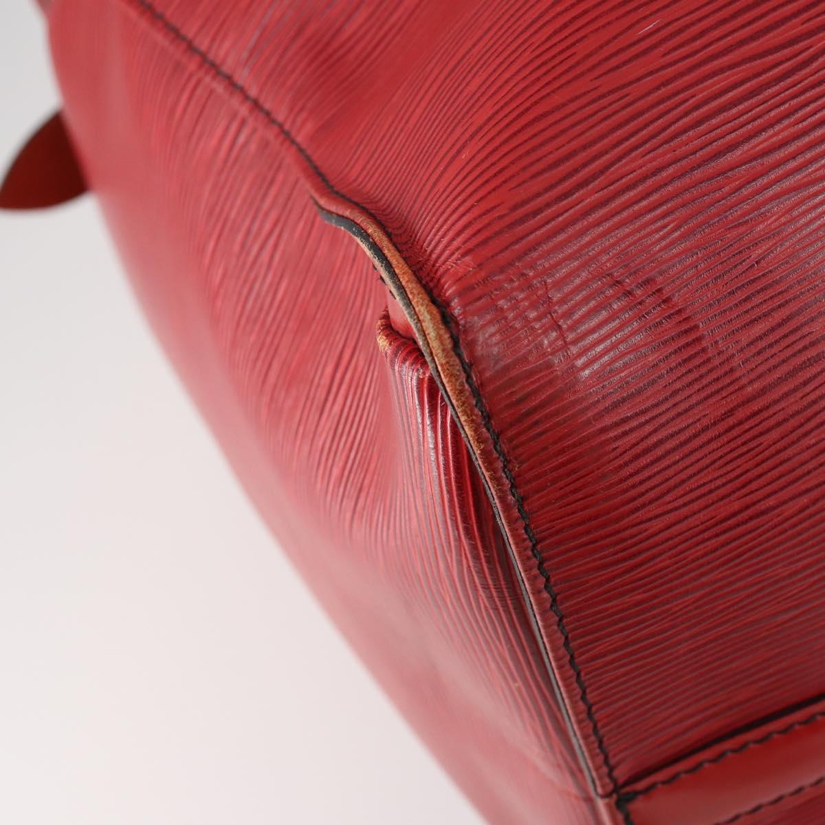 LOUIS VUITTON Epi Keepall 45 Boston Bag Red M42977 LV Auth 145436