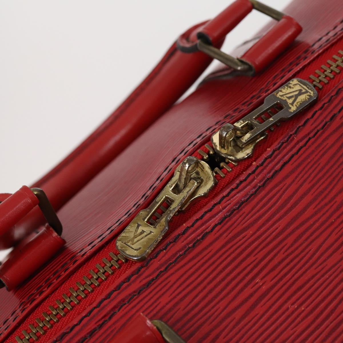 LOUIS VUITTON Epi Keepall 45 Boston Bag Red M42977 LV Auth 145436