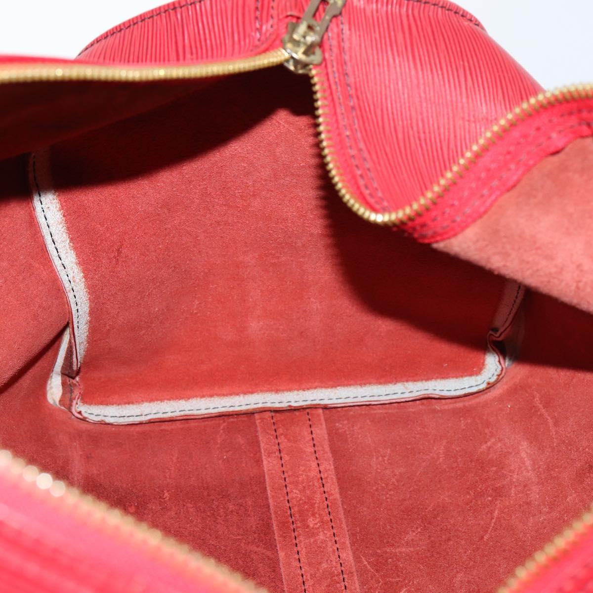 LOUIS VUITTON Epi Keepall 45 Boston Bag Red M42977 LV Auth 145436
