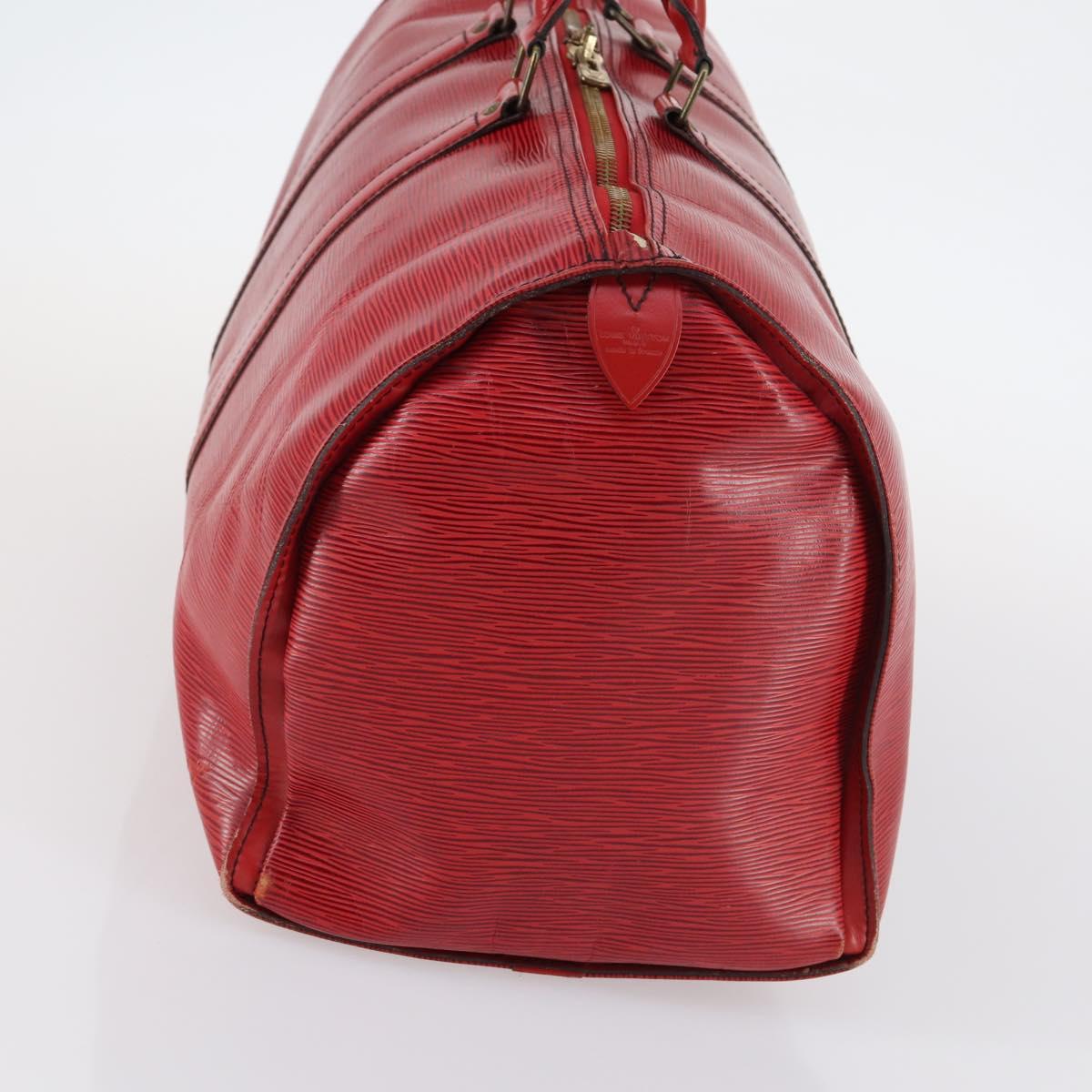 LOUIS VUITTON Epi Keepall 45 Boston Bag Red M42977 LV Auth 145436