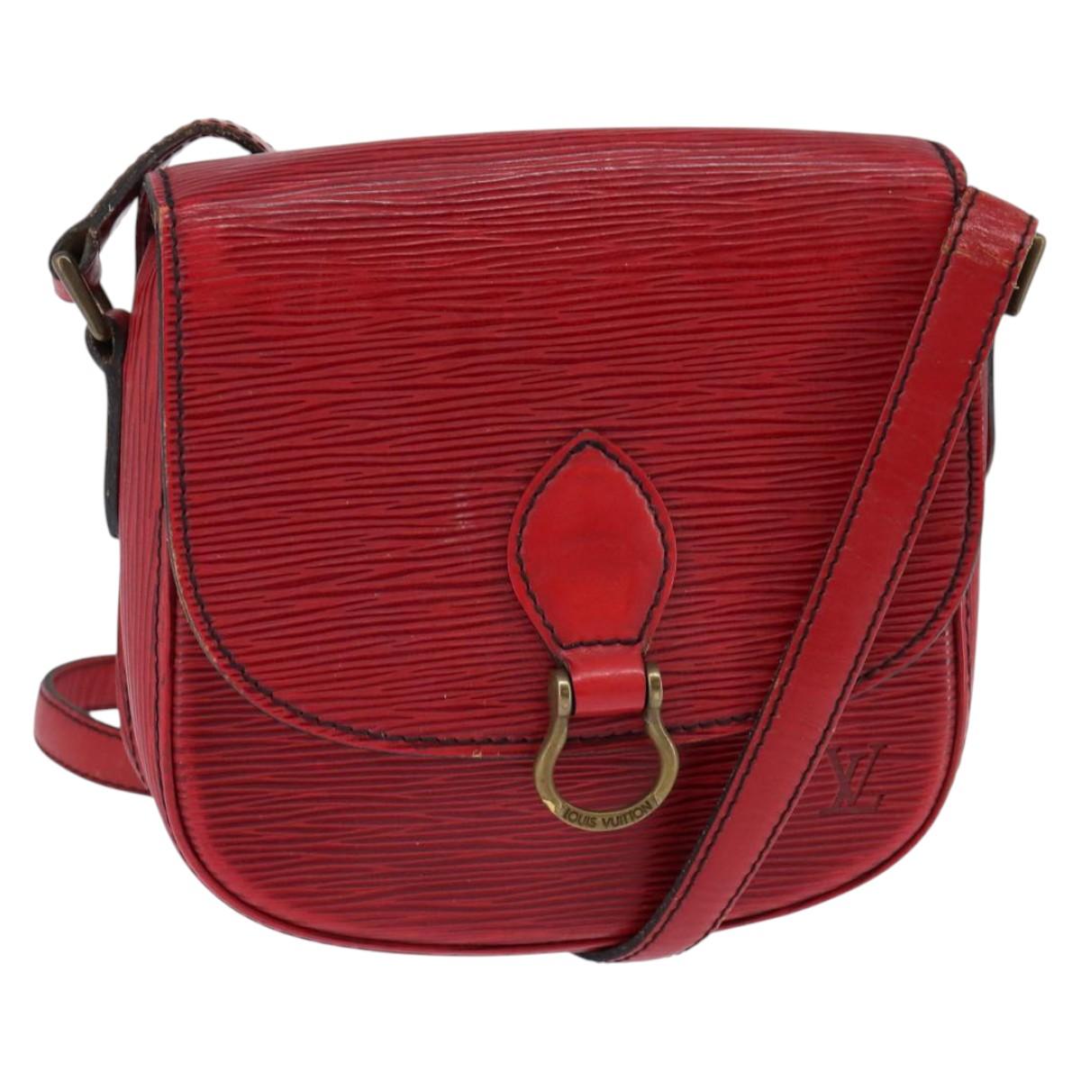 LOUIS VUITTON Epi Saint Cloud PM Shoulder Bag Red M52217 LV Auth 145441
