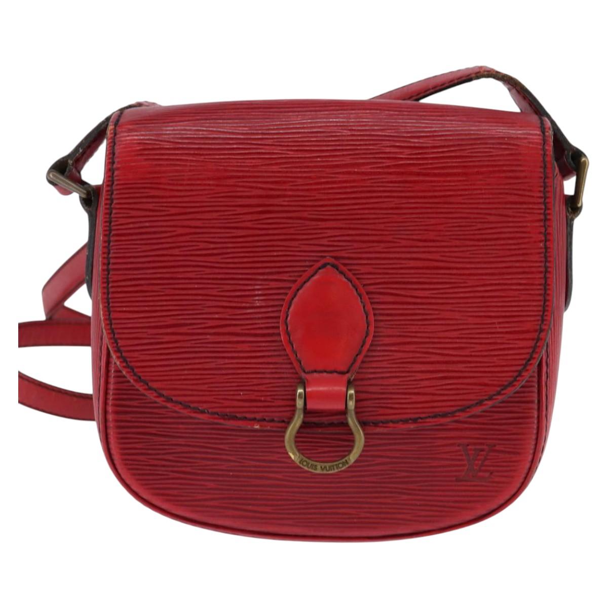 LOUIS VUITTON Epi Saint Cloud PM Shoulder Bag Red M52217 LV Auth 145441